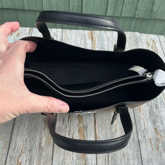 Coach Mollie Tote Bag 25 In Signature Canvas With Bow Print Purse - Picture 7 of 11